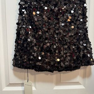 Abercrombie Sequin Black Skort